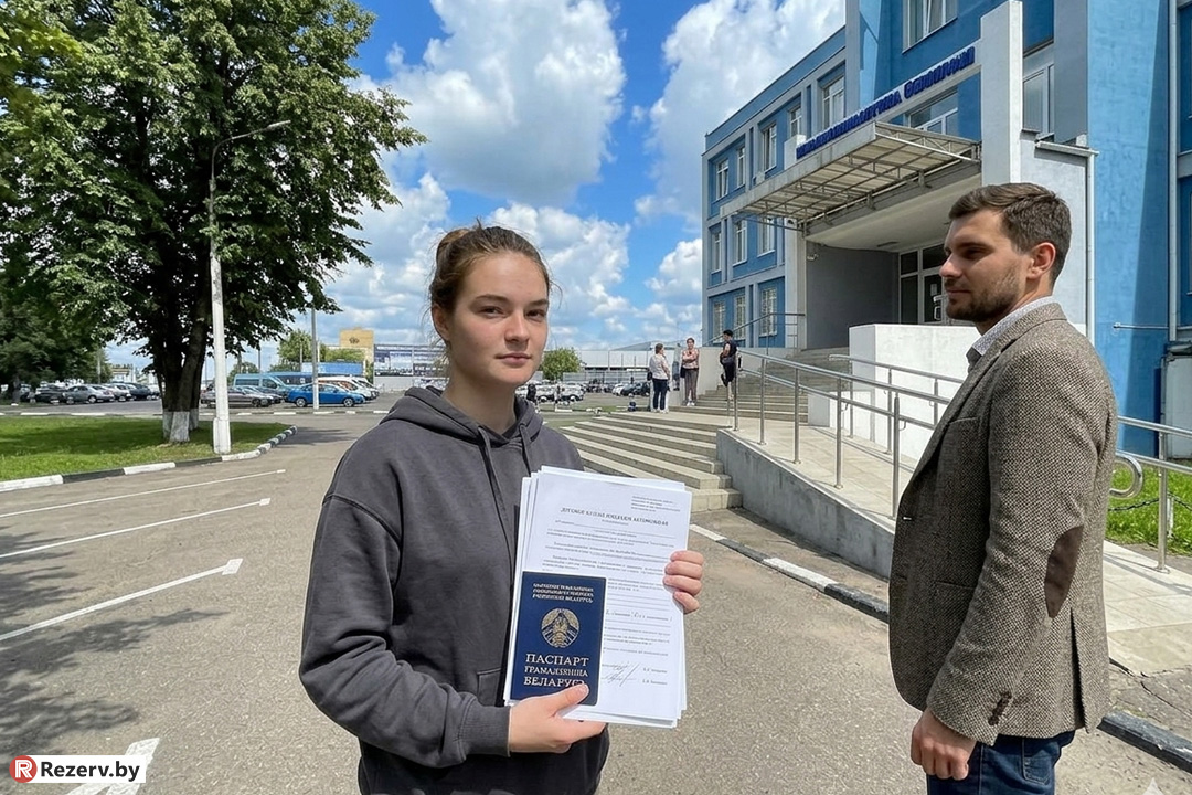 девушка покупает автомобиль и оформляет сделку в ГАИ
